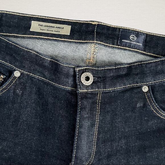 AG Adriano Goldschmied Womens The Legging Ankle Super Skinny Jeans 27R Dark Wash - Picture 4 of 8